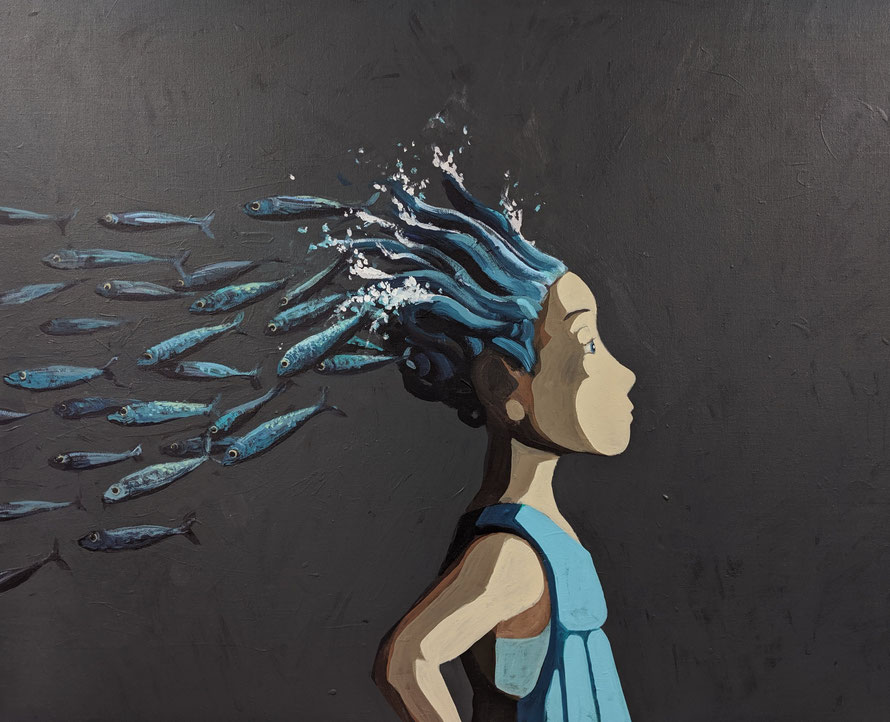 swarm - Acryl auf Leinwand, 80x100cm, 2019