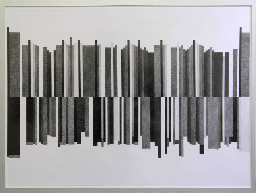 In der Dämmerung, 2017, Bleistift auf Papier, 88 x 135 cm