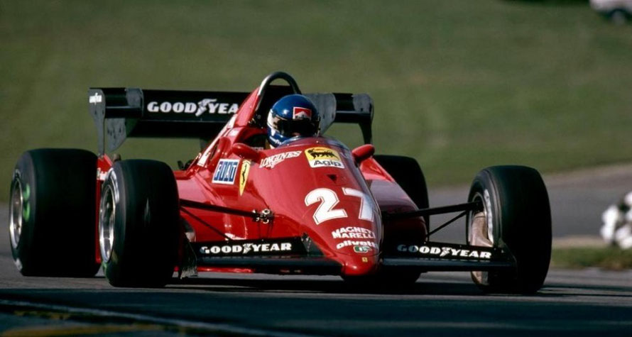 La Ferrari 126 C3 del 1983,guidata da Patrick Tambay. Formulapassion