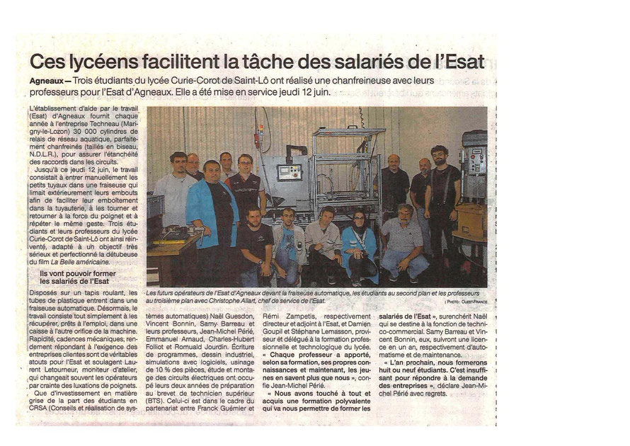 Ouest France du 18 juin 2025