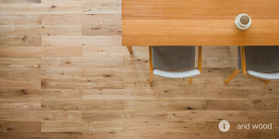 オーク フローリング 施工例 幅広  andwood アンドウッド