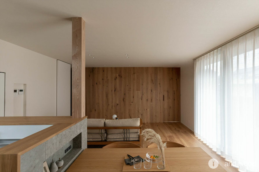 オーク プライウッド ドライペイント フローリング 新築戸建 アンドウッド 施工例 1