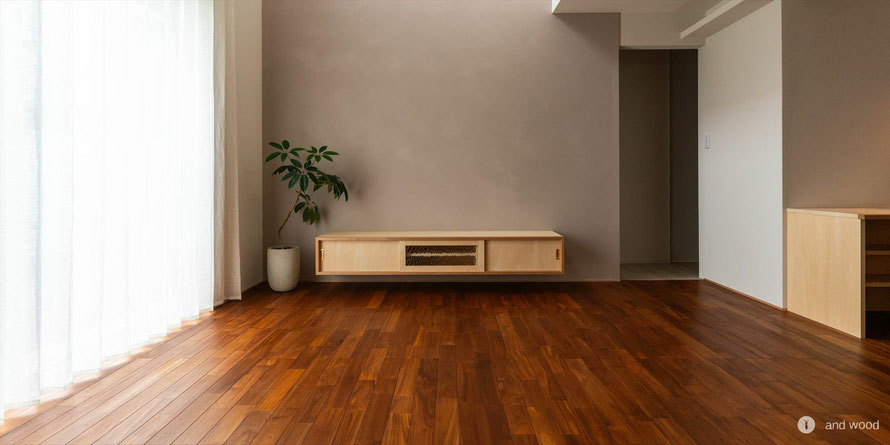 チーク ユニ 新ロット フローリング 新築戸建 andwood 1