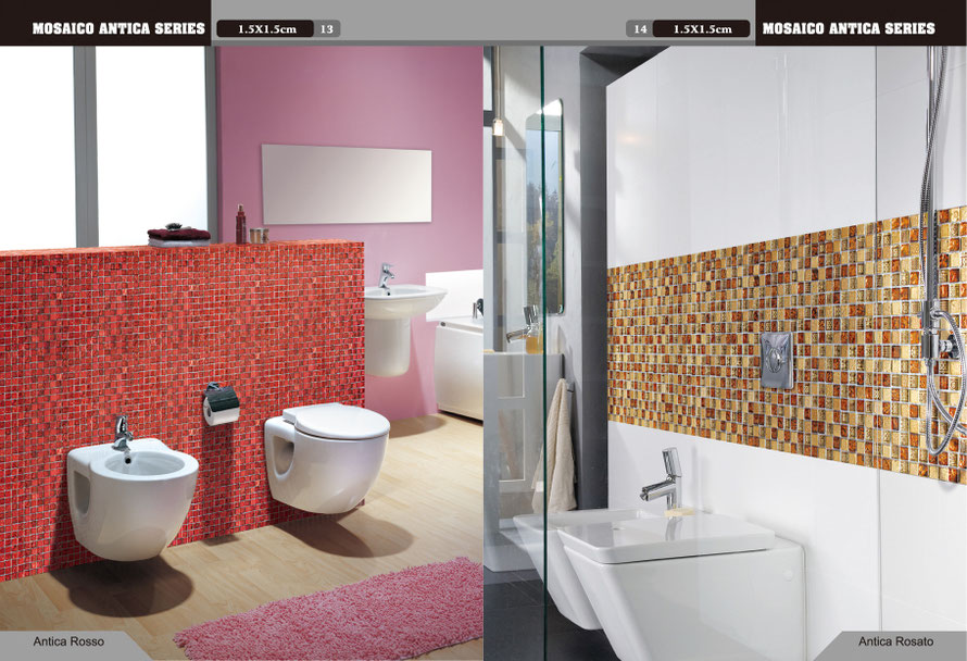 mosaico antico rosso e mosaico antico rosato 