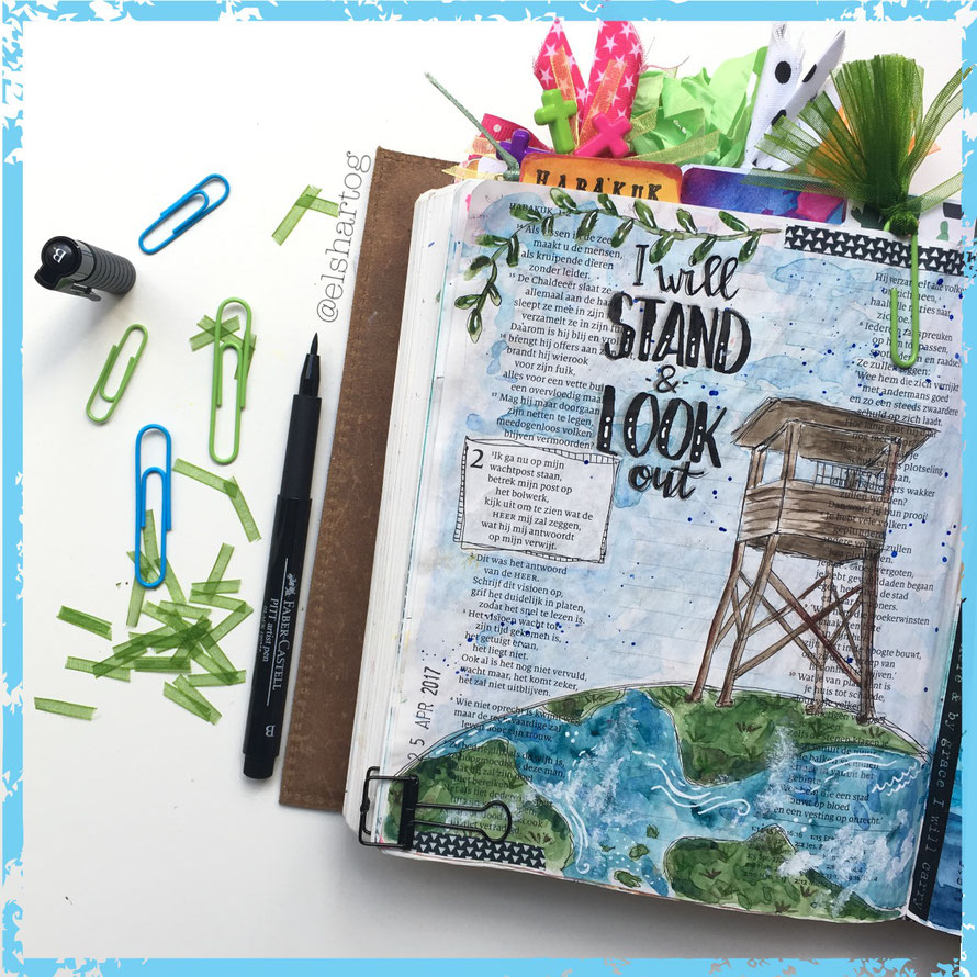Biblejournaling voorbeeld Habakuk 2 Habakkuk2:1