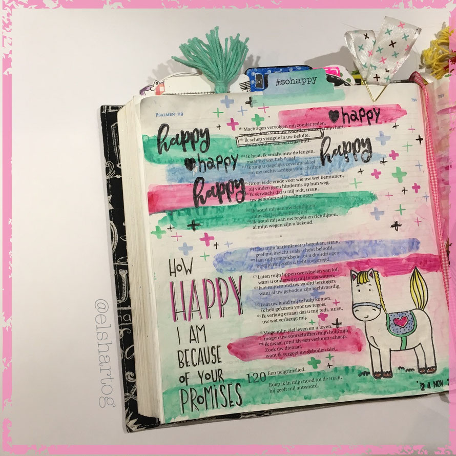 Biblejournaling voorbeeld psalm 119:162