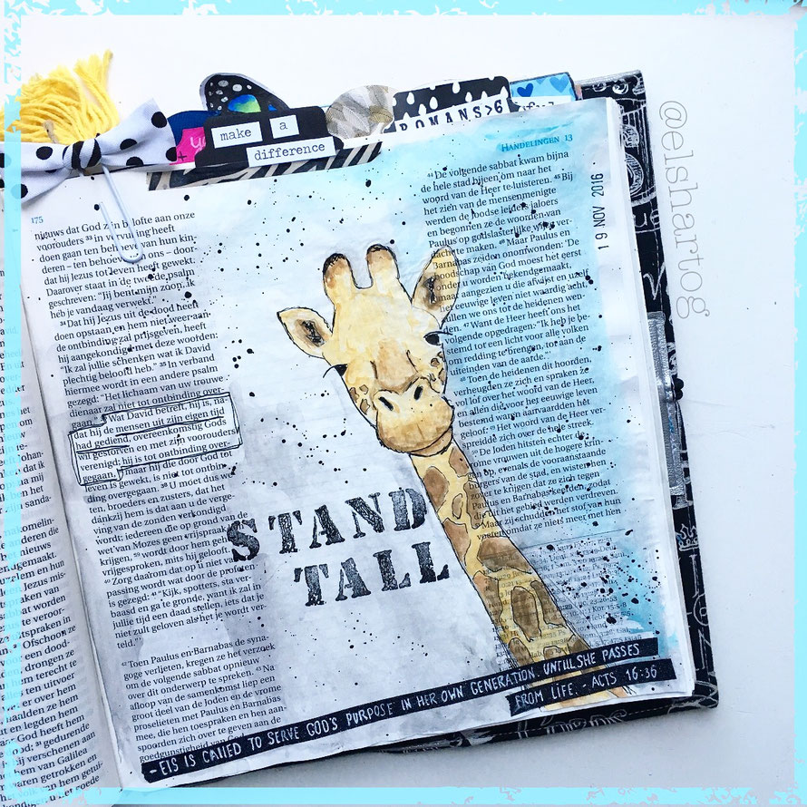 Voorbeeld biblejournaling Nederland Handelingen 16:36