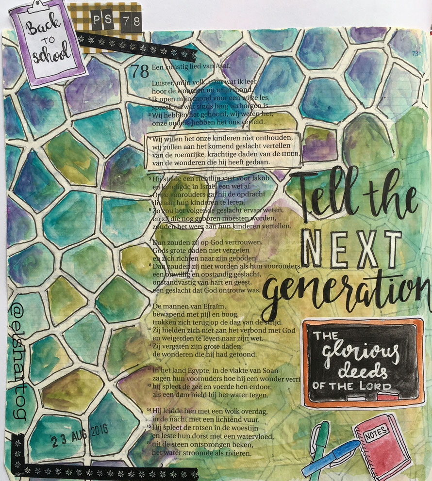 biblejournaling psalm 78:4