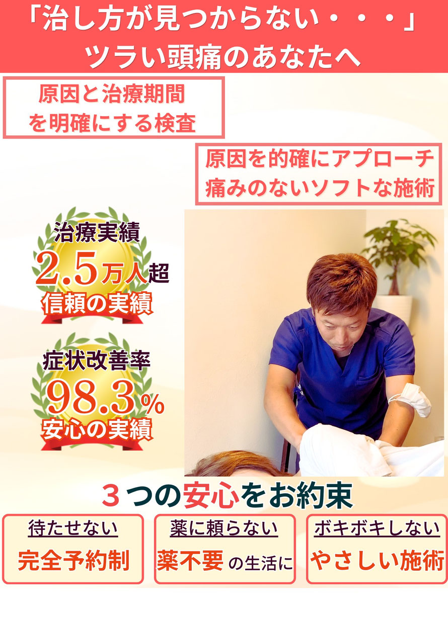 薬を飲んでも治らない緊張型頭痛を治したい！