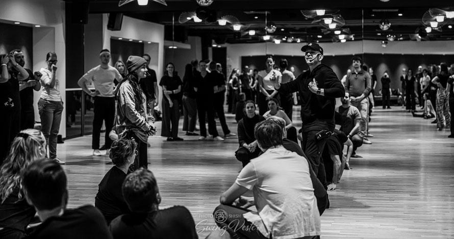 Teaching Thibault Ramirez & Nicole Ramirez, West Coast Swing, Swingvester, Austria