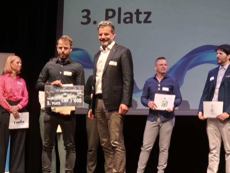 Tobias Müller, Popup Sauna GmbH (3. Platz = 1'000.- CHF) © Foto: Bellone Franchise Consulting GmbH