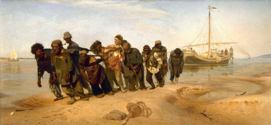 "Die Wolgatreidler" / 1873, Gemälde Ilja Repin