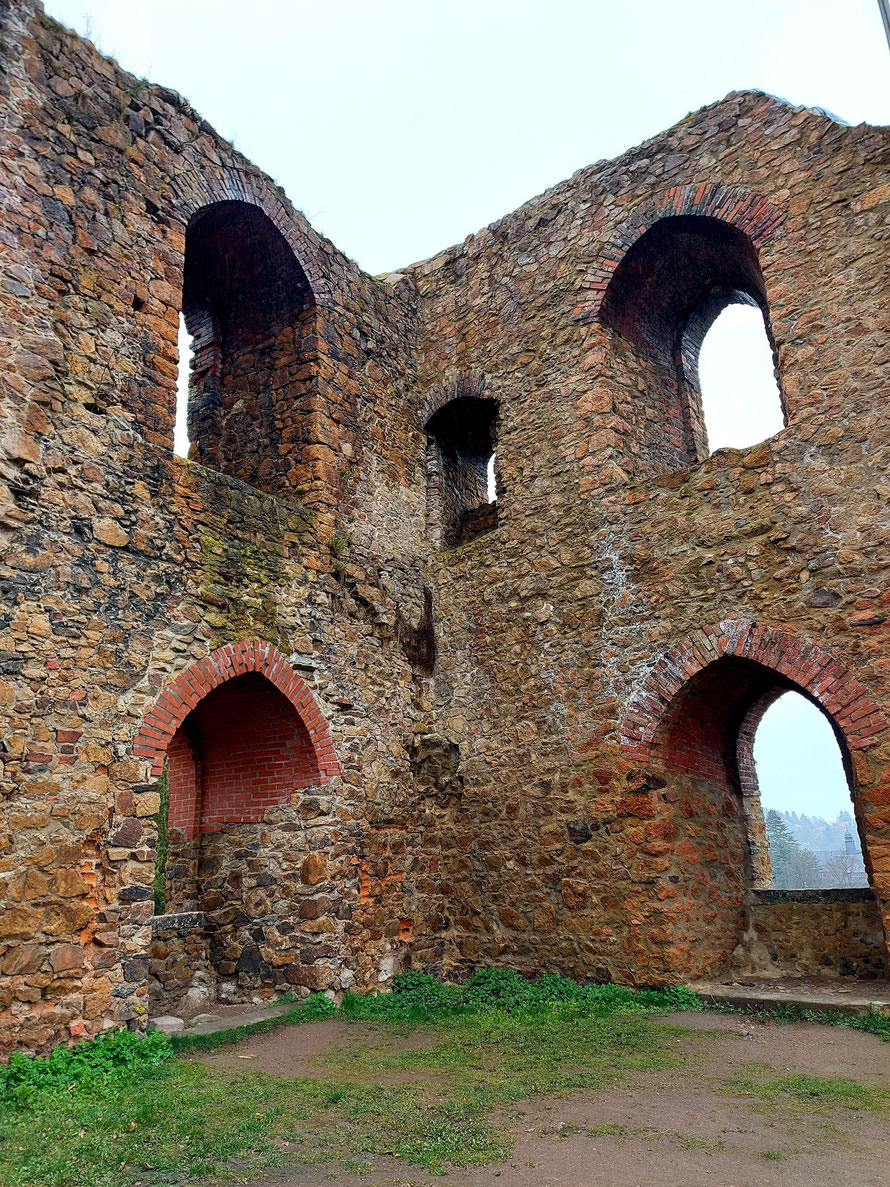Burg Tharandt; restaurierter Oberburgbereich