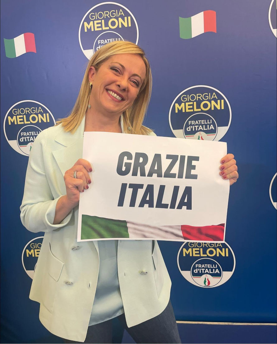 Giorgia Meloni - bald italienische Premierministerin (www.twitter.com / @GiorgiaMeloni)