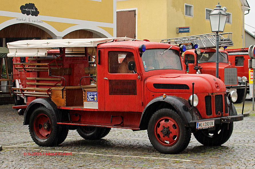 Ein Steyr mit Aufbau eines Anbieters aus der Region.