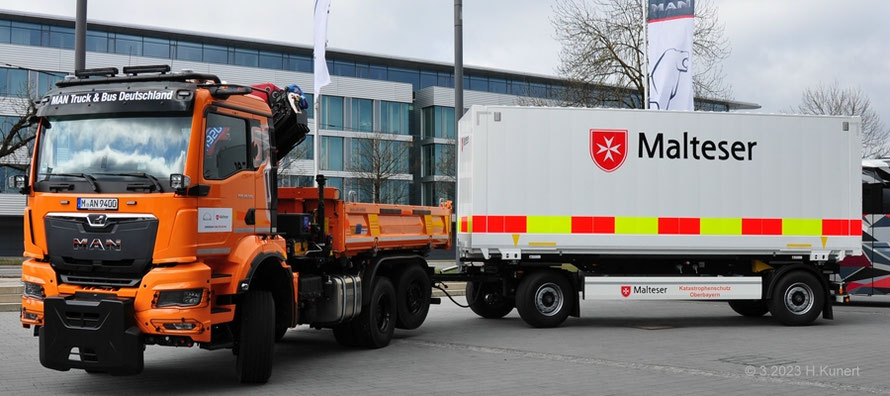 MAN stellt bei Großschadenslagen nicht nur Fahrzeuge sondern genauso unbürokratisch Fahrer aus der Belegschaft zur Verfügung