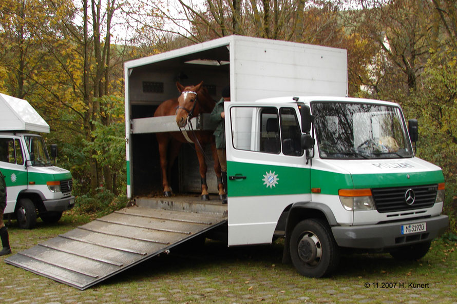 hier mit Roß und Reiter