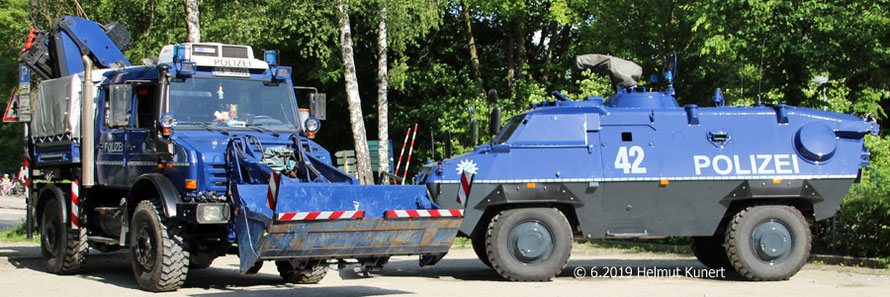 Der Unimog und der SW 4 wurden je für einen 5-stelligen Eurobetrag extern umlackiert.