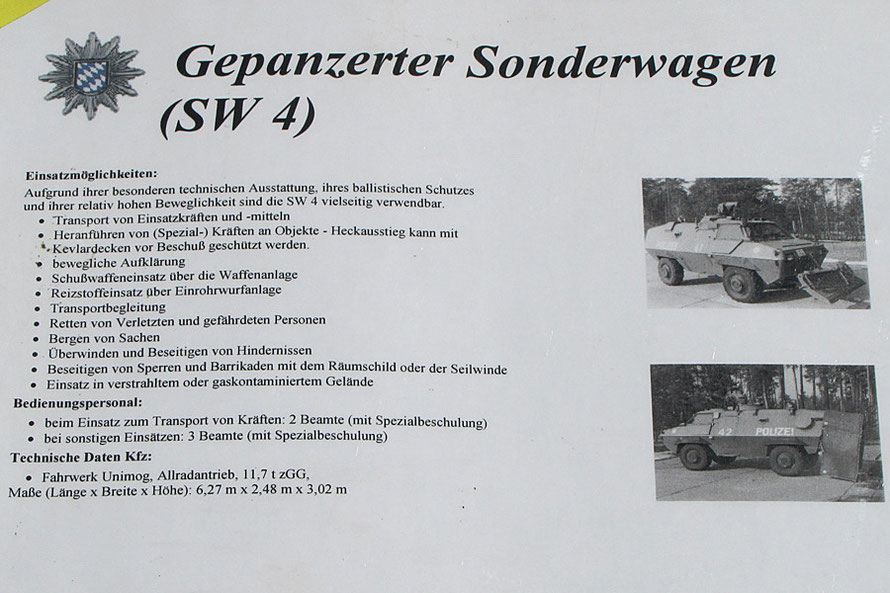 Schild zur Erklärung des SW 4