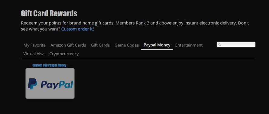 Rewards1 PayPal Payment