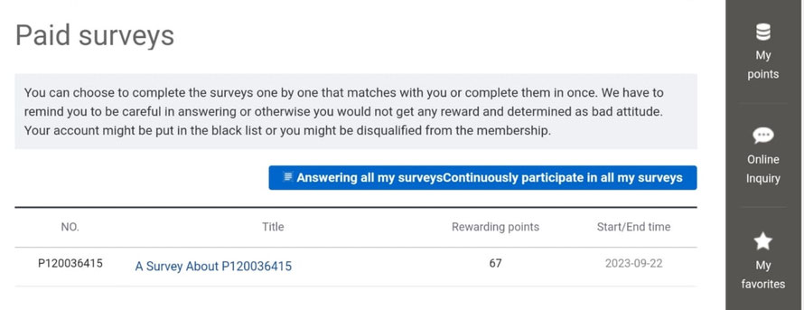 IPanelOnline Survey Opportunities 