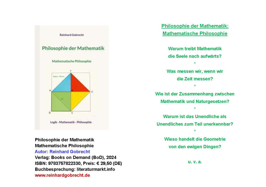 Philosophie der Mathematik | Flyer Philosophie der Mathematik: Mathematische Philosophie