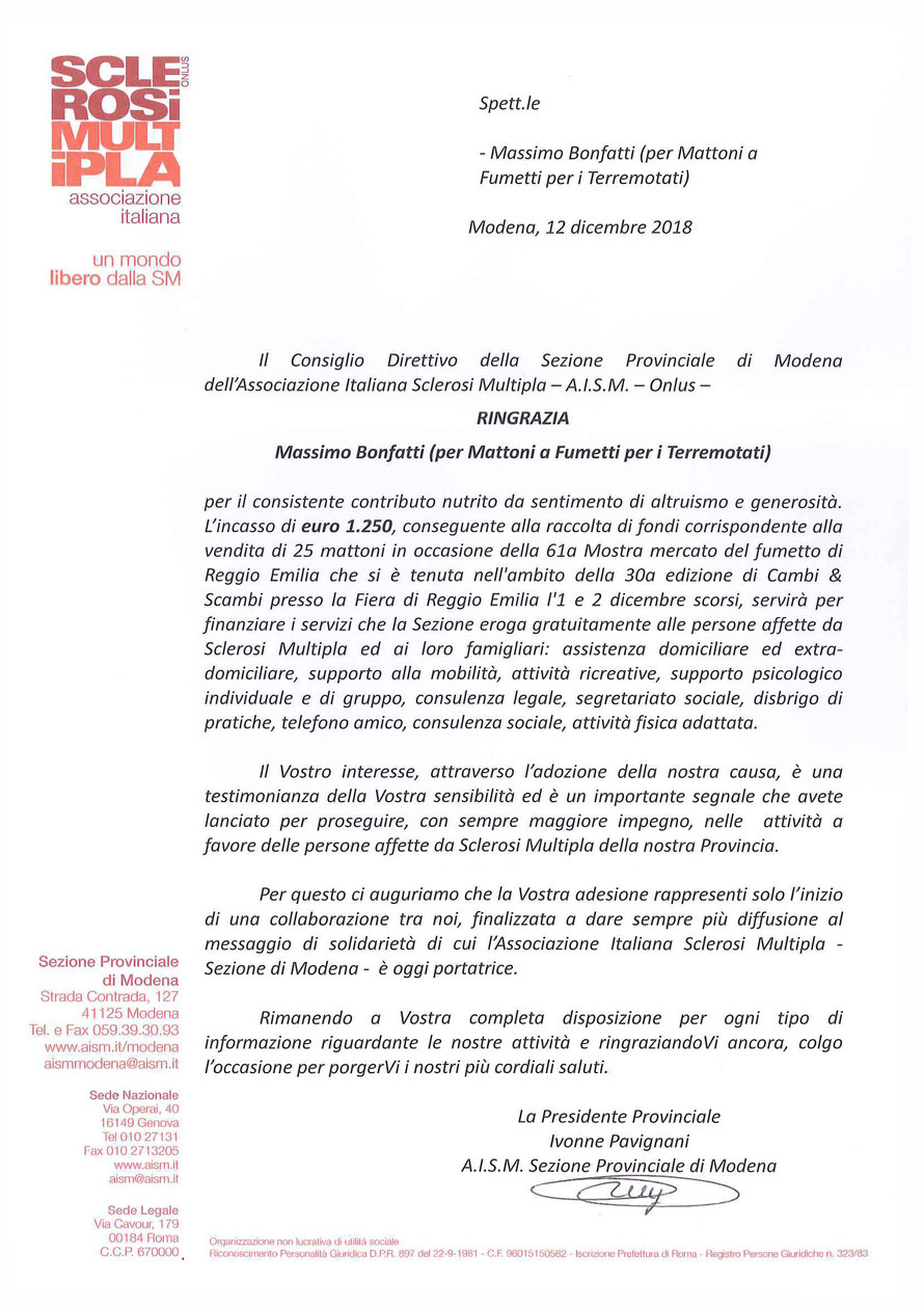 Donazioni 2021 - Benvenuti su mattoniproterremoto!