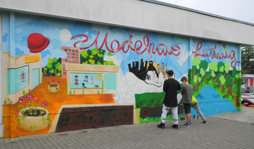 PAT23 Graffiti Workshop Leipzig Grünau - Modehaus Ludwig