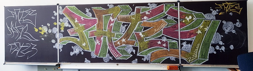 PAT23 Graffiti Angebot für "Rap Against Hate" Ariowitsch-Haus Leipzig 2019