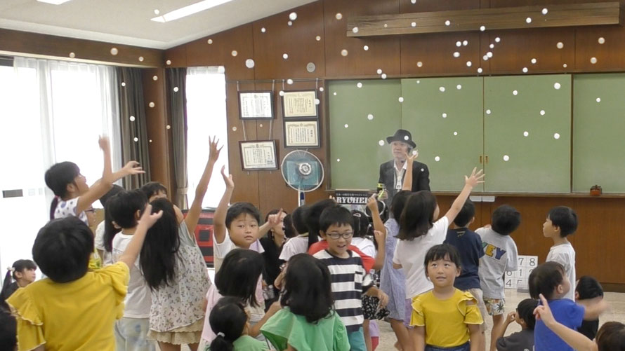 愛知県名古屋市の子ども会のイベントで出張シャボン玉ショー