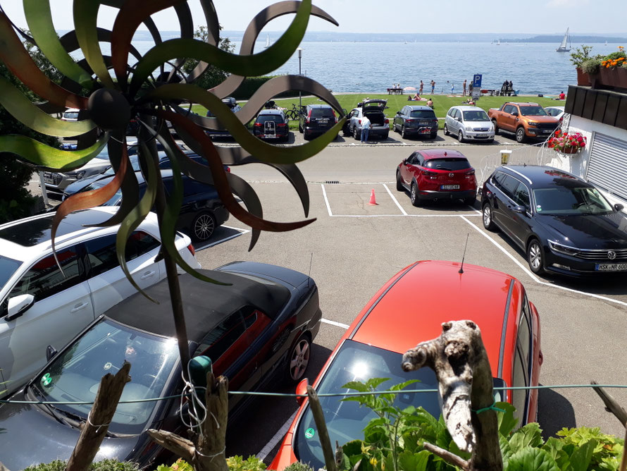 Kostenlose Parkplätze Seegarten in Meersburg direkt am Bodensee