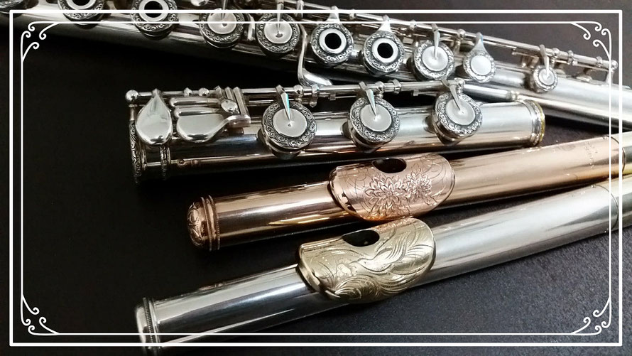 #フルートの彫金 #アルバート・クーパー #N・D・ランバーソン #フルート・マスターズ #柏 ハープ フルート オカリナ 音楽教室