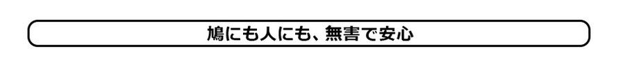 鳩にも人にも、無害で安心