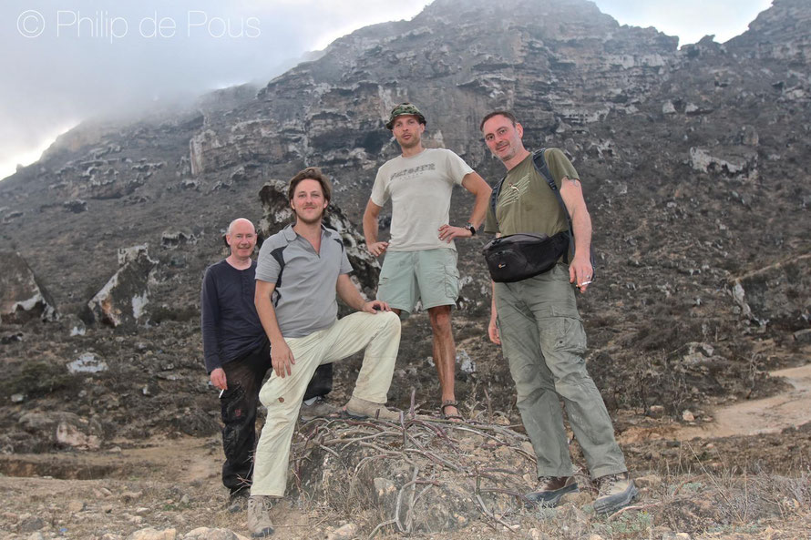 Oman team: Jürgen, Philip, Gert Jan (me) & Peter, when we still pretended to like each other (March 9th). © Philip.