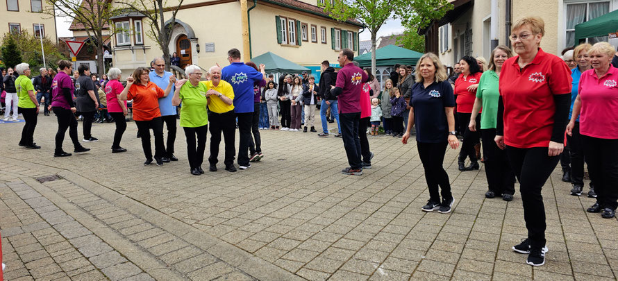 2023 Maifest Mittelstadt - Auftrittsgruppe - bestehend aus TänzerInnen der Anfänger & Fortgschrittenen-Kursen