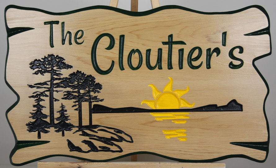 F054 Select Western Red Cedar 14x23"  Font:  Rancho