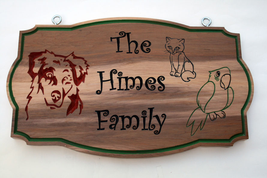 2.7 Square Foot Select Cedar Sign with Engraved Artwork by ArtfulCarver.com