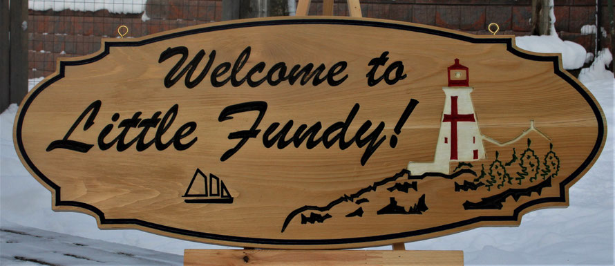 4 Square Foot Select Cedar Sign with Engraved Artwork by ArtfulCarver.com