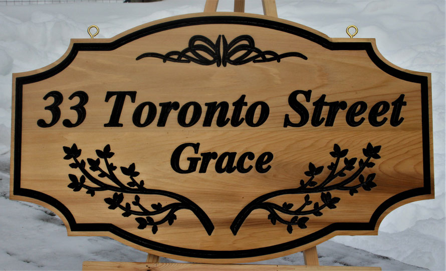 2.7 Square Foot Select Cedar Sign with Engraved Artwork by ArtfulCarver.com