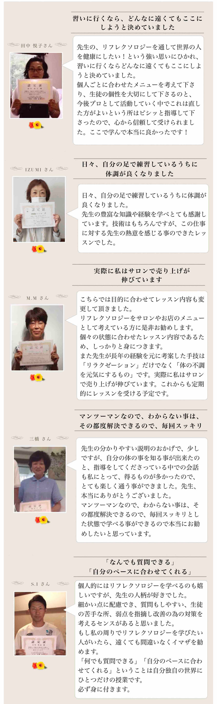卒業生の声一覧