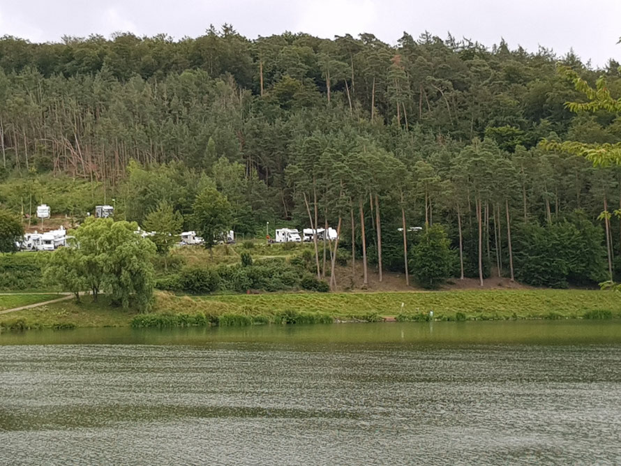 Blick auf den Wohnmobil Hafen am Twistesee. Eine sehr saubere Anlage und dazu noch relativ Preiswert