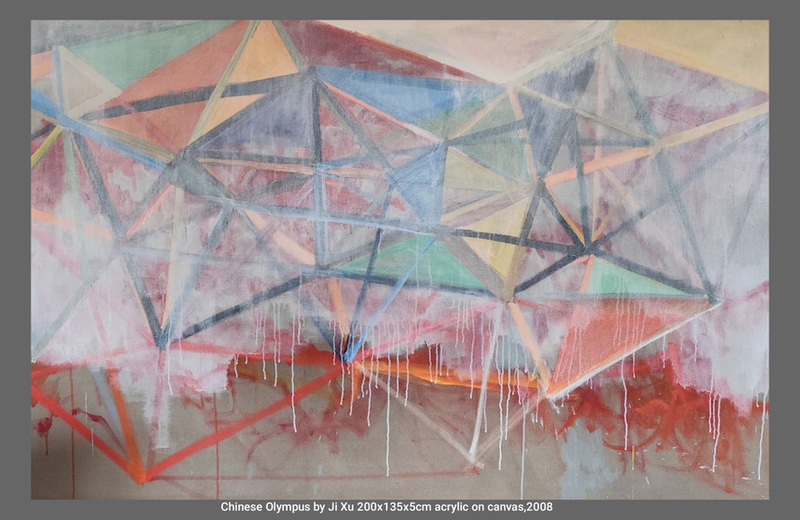 "Chinese Olympus" BY JI XU (1963-2014) acrylic on canvas 200 x130cm x 5 cm  price:12,960.00€