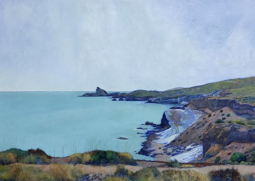 cala Rajá, acrílico sobre papel 50 x 70 cm.