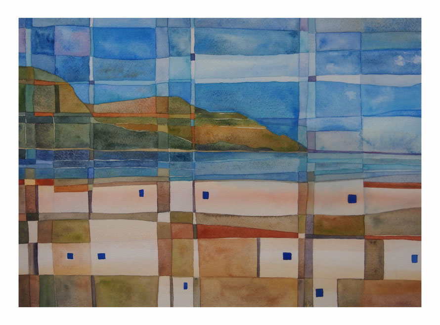 Paisaje mediterráneo Acuarela/ papel 31x41cm