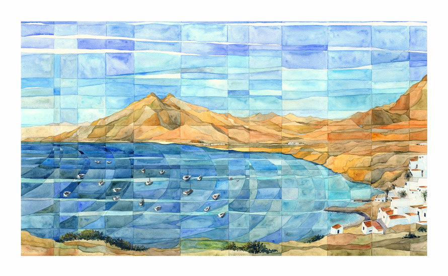 La Isleta, acuarela sobre papel, 75 x 46 cm.