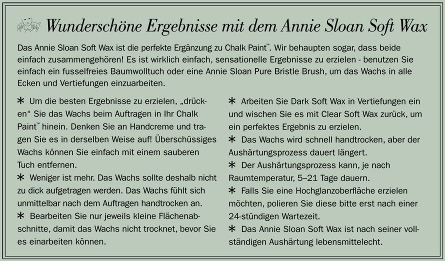 Kurzanleitung Soft Wax, Annie Sloan, Nouvelle-Antique, Aachen ...