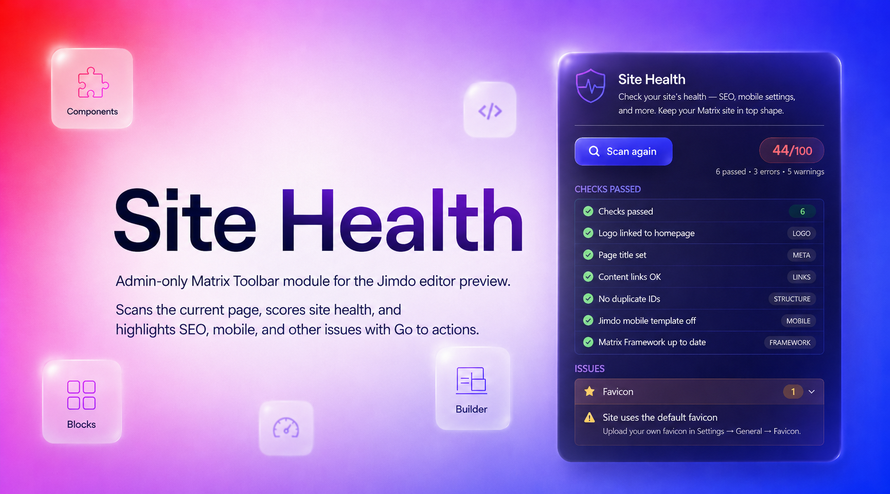 Site Health for Jimdo Websites