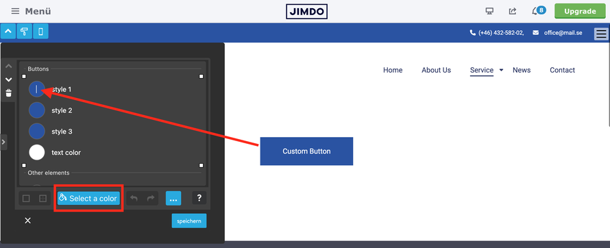 Button color customization Jimdo bg-primary-light add-5