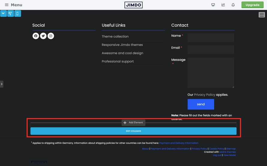 How do I insert a logo - Jimdo - add-5 bg-primary-light