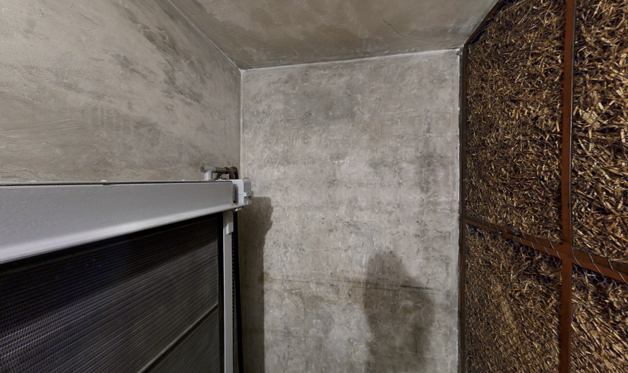 Tugendhat House, air conditioning, air purification with rotating oil filter and wood wool filter. Photo: David Židlický, ex: https://www.tugendhat.eu/en/vila-online/virtual-tour/